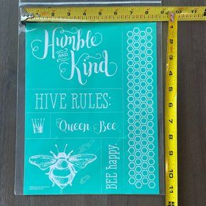 Chalk Couture silk screen transfer ~ RETIRED~; Size B, BEE HUMBLE & KIND